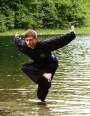 Michael mit Adlertechnik im Wasser