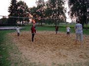 Volleyball zum Sonnenuntergang