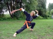 Brian beim Säbeltraining